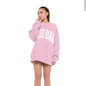 The Bar Varsity Sweatshirt BLUSH Size M
